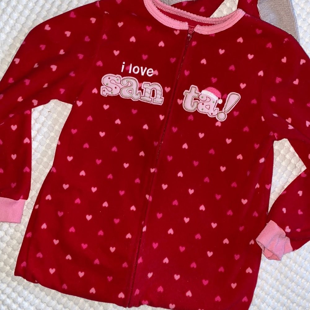 I love Santa one piece zip up